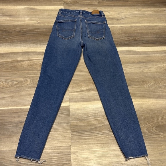 🏁 American Eagle Outfitters Curvy Hi-Rise Jegging - Blue size 0 - Picture 10 of 11